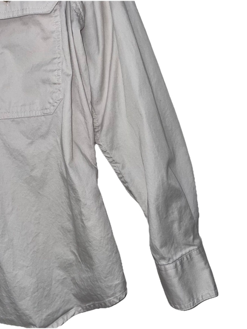 RB Sellars Sandy Womens Half Button L/S Shirt AU 12/US 8 Khaki Western Workwear - Picture 6 of 12